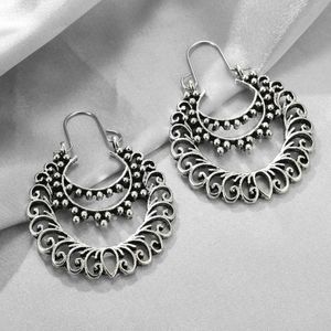 Tibatyan Gypsy Indian Round Boho Hoop Earrings